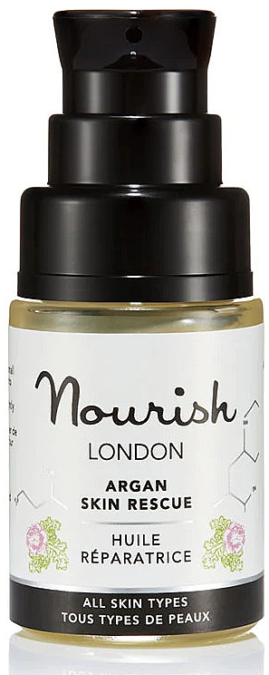 Арганова олія для обличчя - Nourish London Argan Skin Rescue Face Oil — фото N1