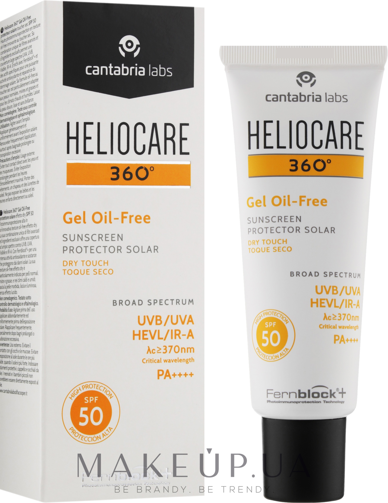 Солнцезащитный гель - Cantabria Labs Heliocare 360 Gel Oil-Free Dry Touch SPF 50 — фото 50ml