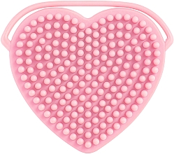 Спонж силиконовый для умывания и массажа, PF-59, сердце, розовый - Puffic Fashion — фото N1
