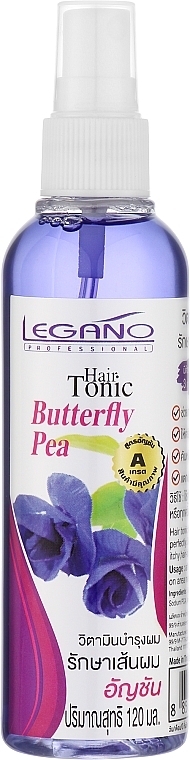 Тайский тоник от выпадения и для роста волос с синим чаем - Legano Butterfly Pea Hair Tonic — фото N1