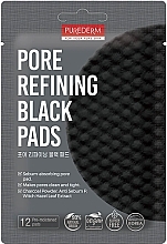 Диски для очищения лица с активированным углем - Purederm Pore Refining Black Pad — фото N1