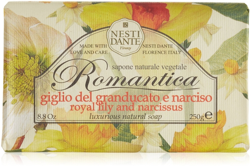 Мило "Королівська лілія та нарцис" - Nesti Dante Romantica Royal Lily and Narcissus Soap — фото N1