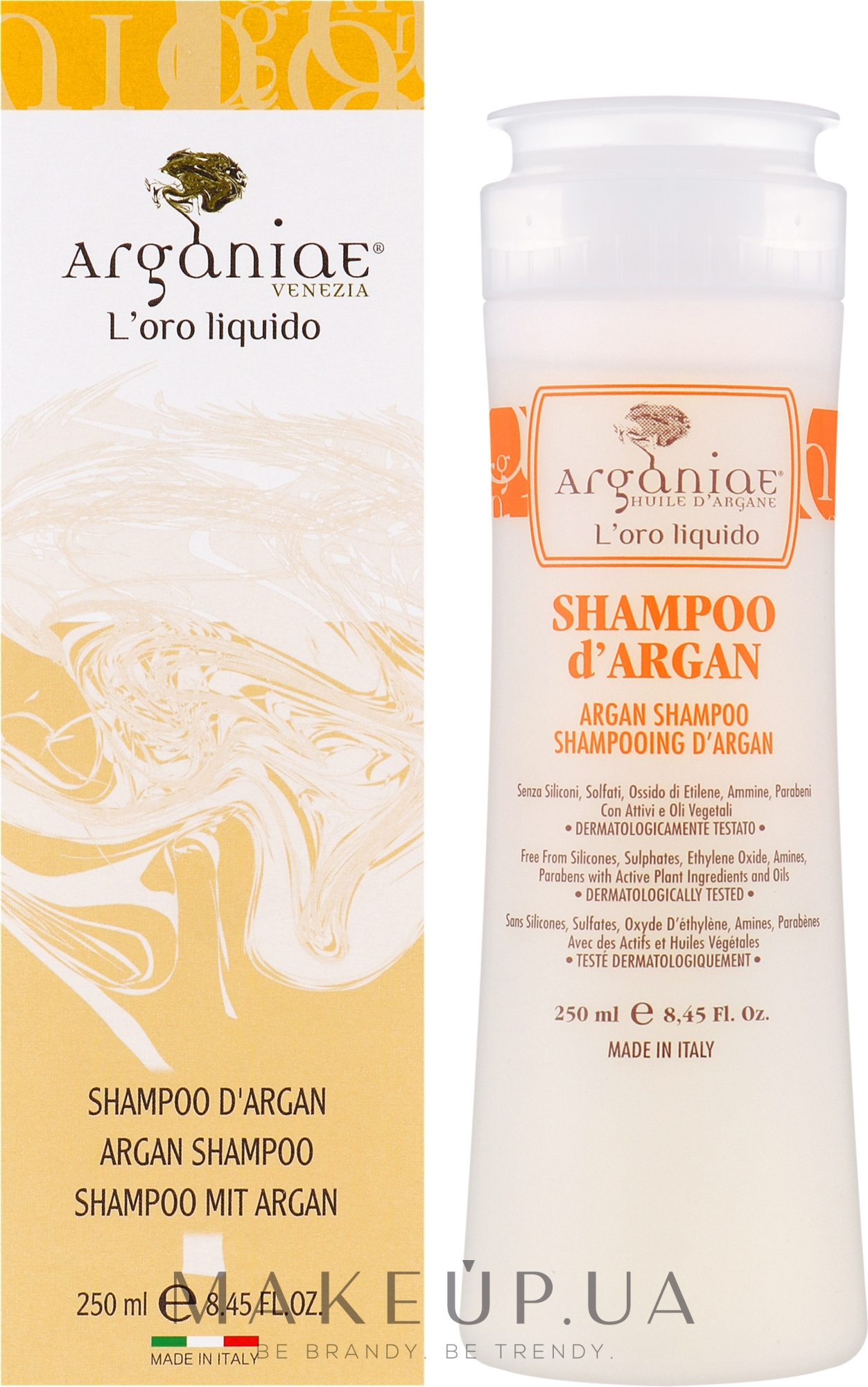 Шампунь для всех типов волос - Arganiae L'oro Liquido Argan Shampoo — фото 250ml