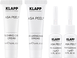 Набір "Мультифруктовий пілінг" - Klapp ASA Peel Face Treatment (f/ton/7ml + peel/12ml + f/ton/7ml + f/cr/10ml) — фото N2