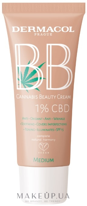 BB-крем для лица - Dermacol BB Cannabis Beauty Cream — фото Medium