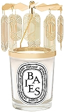 Духи, Парфюмерия, косметика Набор - Diptyque Baies Scented Candle and Carousel Gift Set (candle/190g + acc/1pc)