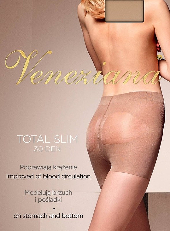 Колготки для жінок "Total Slim", 30 Den, cognac - Veneziana — фото N1