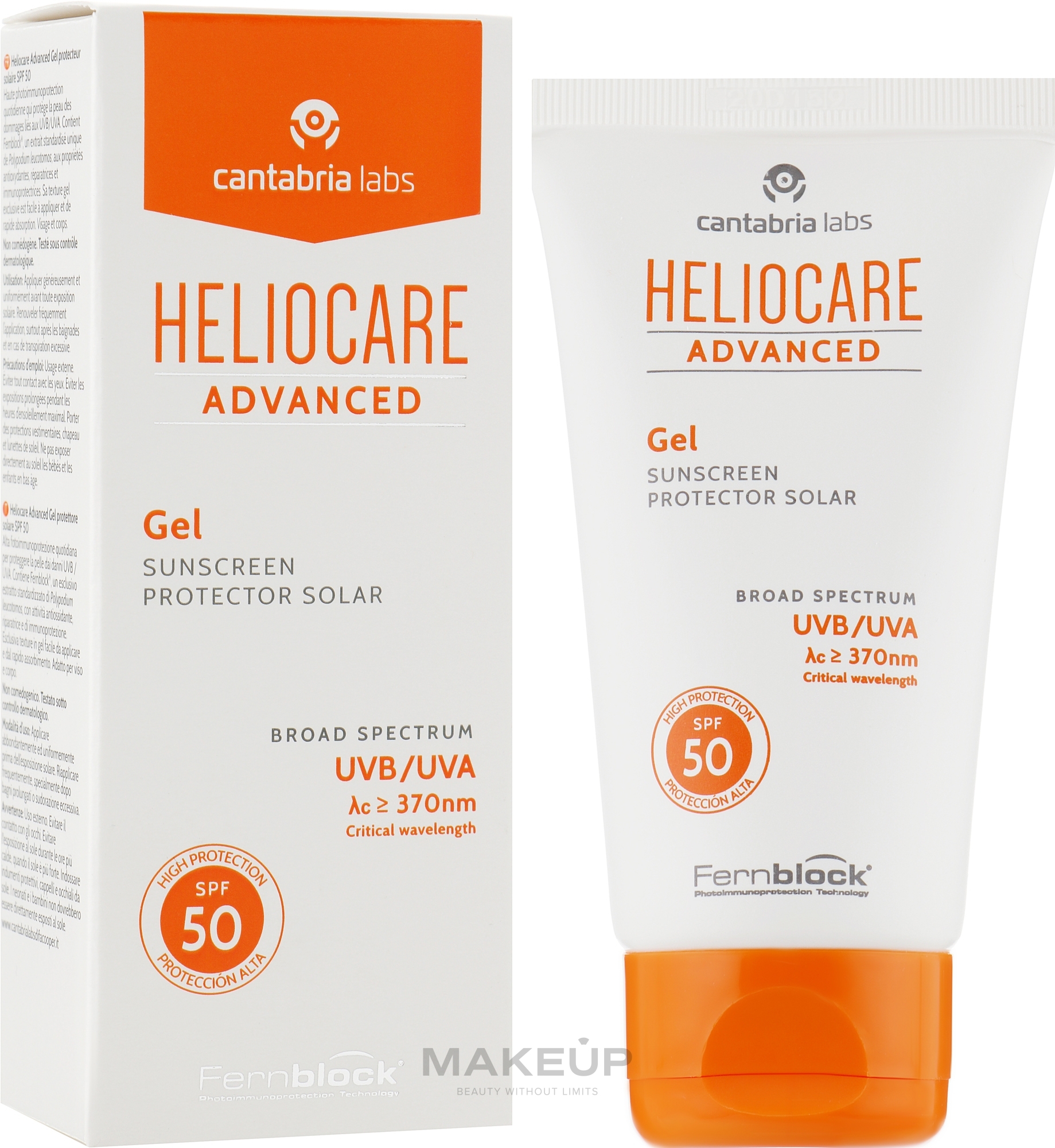 Сонцезахисний гель для обличчя - Heliocare Advanced Gel SPF 50 — фото 50ml