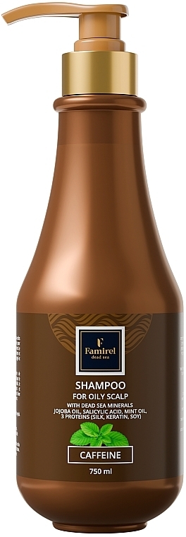 Шампунь для жирної шкіри голови з кофеїном - Famirel Caffeine Shampoo