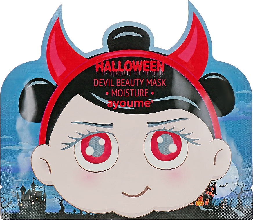 Маска увлажняющая с гиаллуроновой кислотой - Ayoume Halloween Devil Beauty Mask Moisture