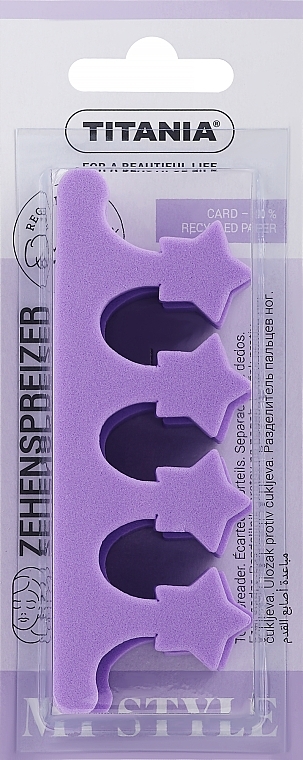 Распорка для педикюра, фиолетовая - Titania — фото N1