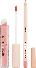 Набор для макияжа губ - Makeup Revolution Lip Contour Kit Queen (lip/gloss/3ml + lip/pencil/0.8g) — фото N2