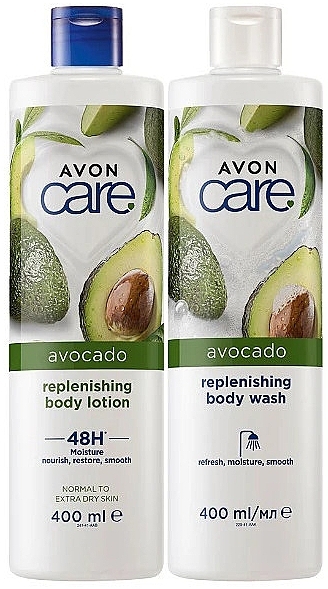 Набор - Avon Care Avocado (b/lot/400ml + sh/gel/400ml) — фото N1