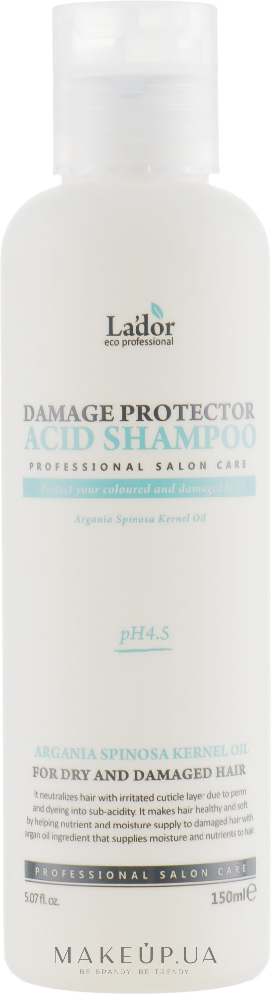Безлужний шампунь з pH 4.5 - La'dor Damage Protector Acid Shampoo — фото 150ml