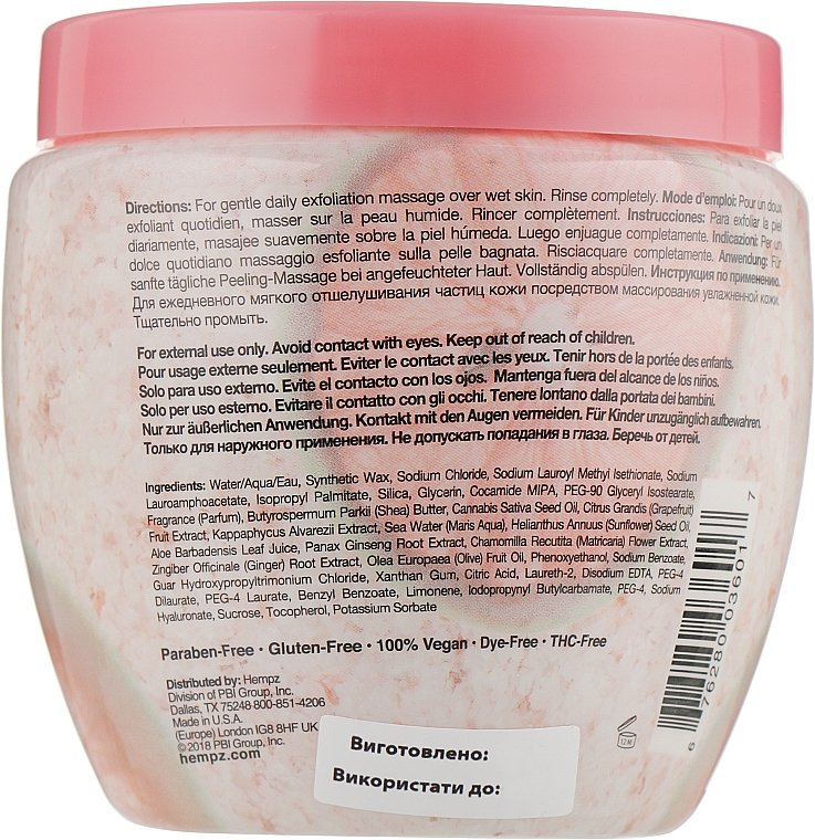 Скраб для тіла "Помело й гімалайська сіль" - Hempz Pink Pomelo & Himalayan Sea Salt Herbal Body Salt Scrub — фото N2