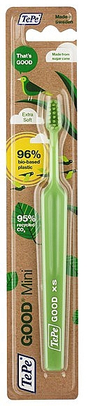 Екологічна дитяча зубна щітка, зелена - TePe Good Mini Extra Soft — фото N1
