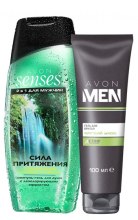 Парфумерія, косметика Набір "Сила тяжіння" - Avon (sh/gel/250ml + shave/gel/100ml)