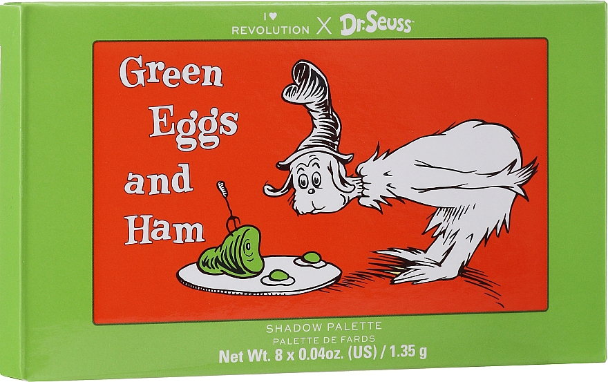 Палетка теней для век - I Heart Revolution Dr. Seuss Green Eggs and Ham Eyeshadow Palette — фото N2