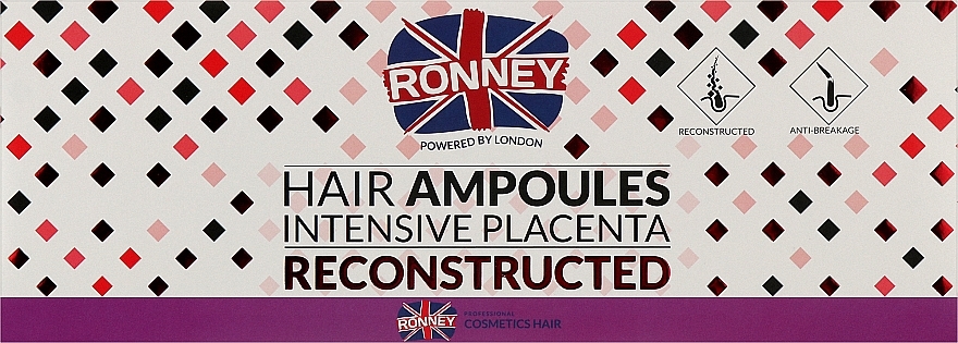 Ампулы от выпадения волос - Ronney Professional Hair Ampoules Intensive Placenta