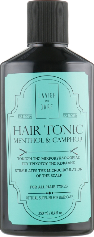 Тонік з ментолом для догляду за волоссям для чоловіків - Lavish Care Hair Tonic Menthol And Camphor — фото N1