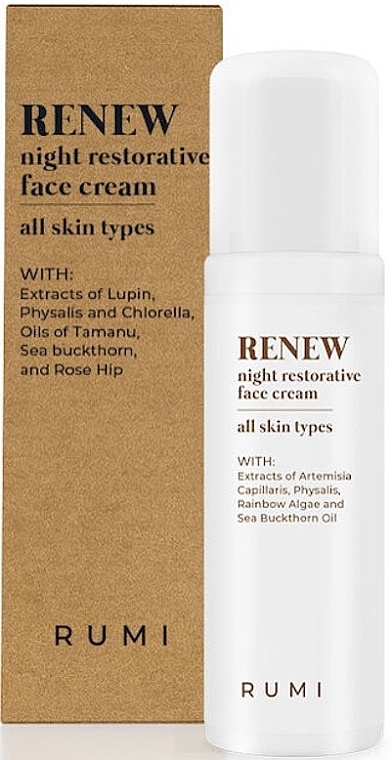 Відновлювальний нічний крем для обличчя - Rumi Renew Night Restorative Face Cream — фото N1