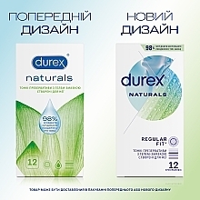 Презервативы латексные с гелем-смазкой, тонкие, 12 шт. - Durex Naturals  — фото N3