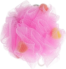 Мочалка для душа, BSS-93, "Бантик", розовая - Beauty LUXURY — фото N1