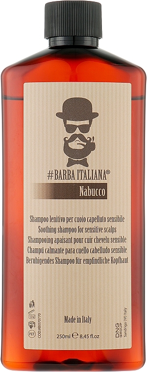 Успокаивающий шампунь для чувствительной кожи головы - Barba Italiana Nabucco Soothing Shampoo For Sensitive Scalps — фото N1