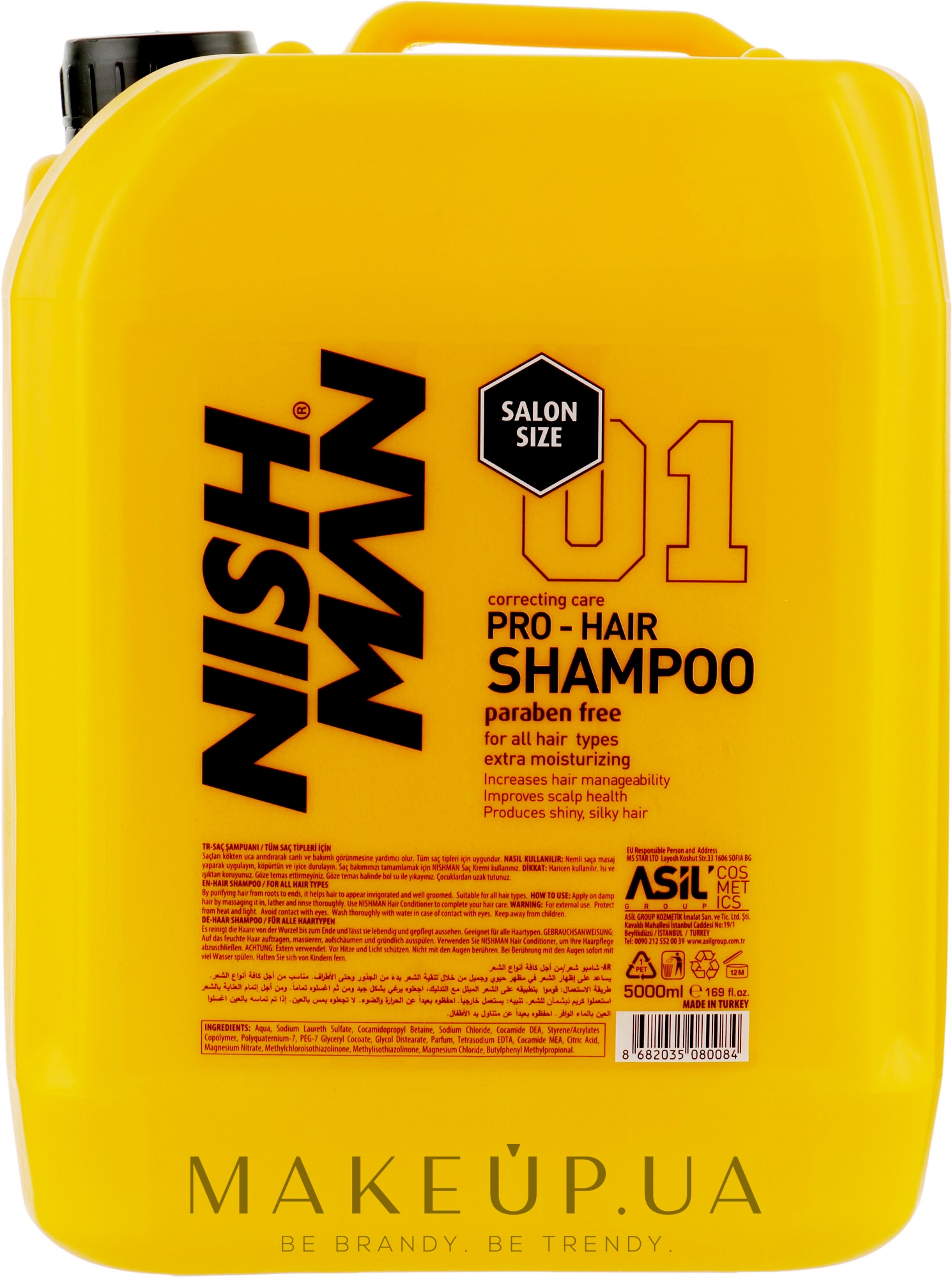 Шампунь для волосся - Nishman Pro-Hair Shampoo — фото 5000ml