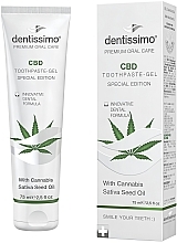 Зубная паста-гель с маслом семян конопли - Dentissimo CBD Toothpaste-Gel Special Edition with Cannabis Sativa Seed Oil — фото N1