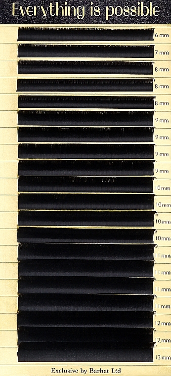 Накладні вії C 0,07 мм MIX (6-13 мм), 20 ліній - Barhat Lashes — фото N1