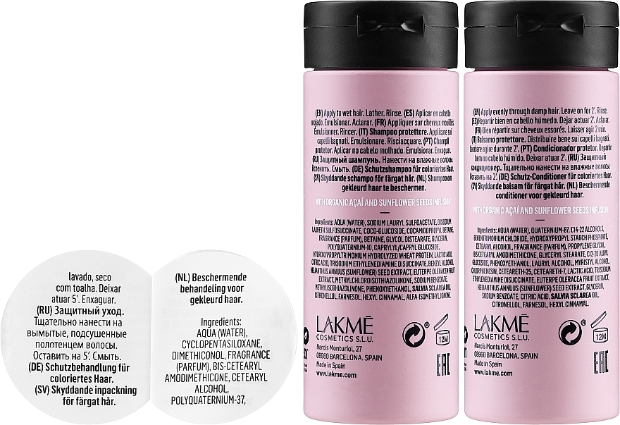 УЦЕНКА Набор для защиты цвета окрашенных волос - Lakme Teknia Color Stay (shm/100 ml + conditio/100 ml + mask/50 ml) * — фото N3