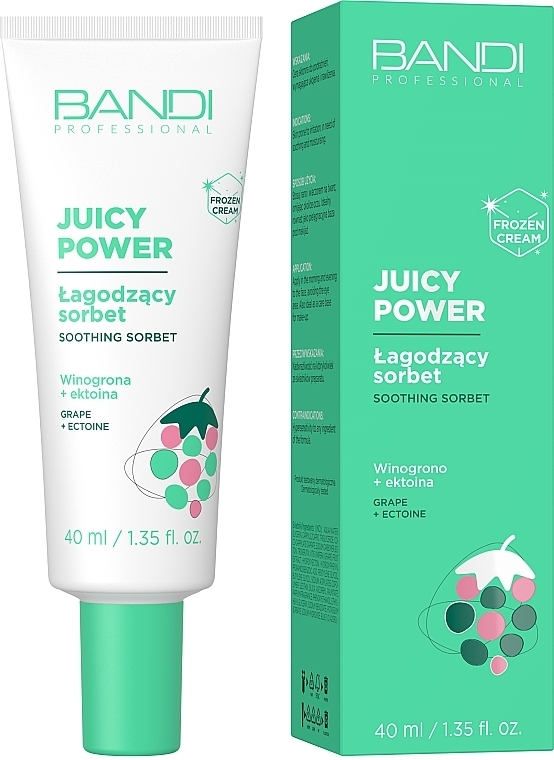 Успокаивающий сорбет для лица - Bandi Professional Juicy Power Soothing Sorbet Grape + Ectoine — фото N1