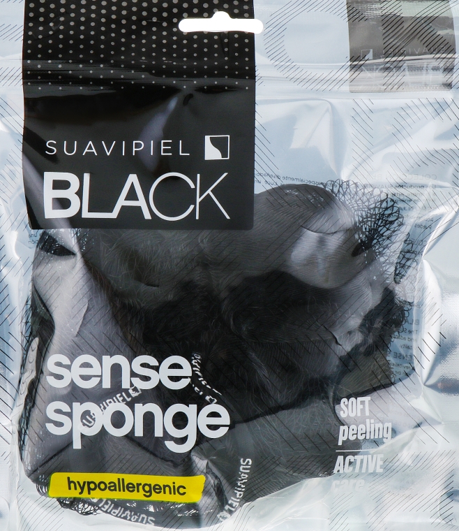 Мочалка для душа для мужчин - Suavipiel Men Black Sponge — фото N1