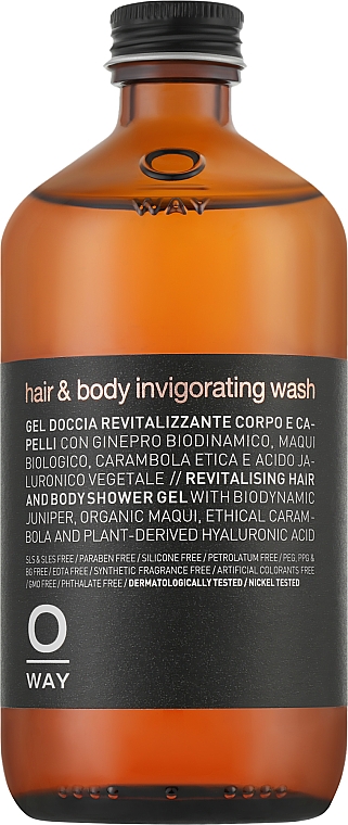 Гель-энергетик для душа для тела и волос - Oway Man Hair & Body Invigorating Wash — фото N1