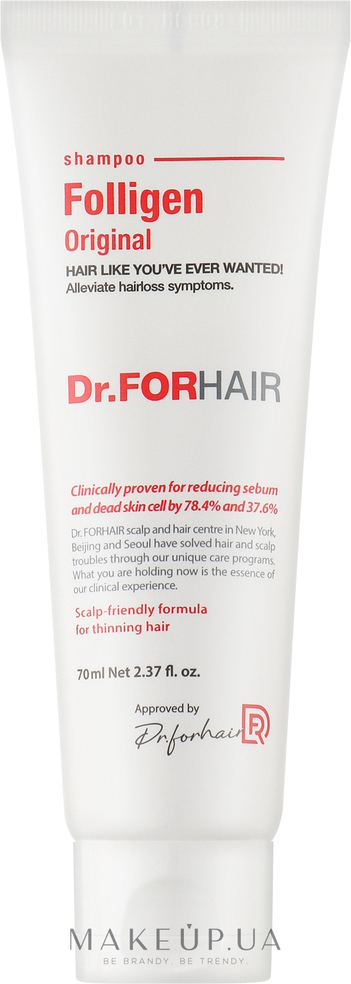 Зміцнювальний шампунь проти випадання волосся - Dr.FORHAIR Folligen Original Shampoo — фото 70ml
