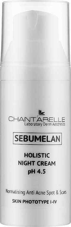 Освітлювальний і нормалізувальний нічний крем - Chantarelle Sebumelan Holistic Night Cream pH 4.5 — фото N1
