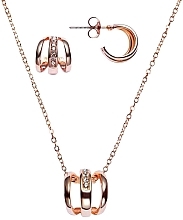 Набор украшений серьги + колье "Завитки" - Oriflame Crush Coiled Jewellery Set — фото N1