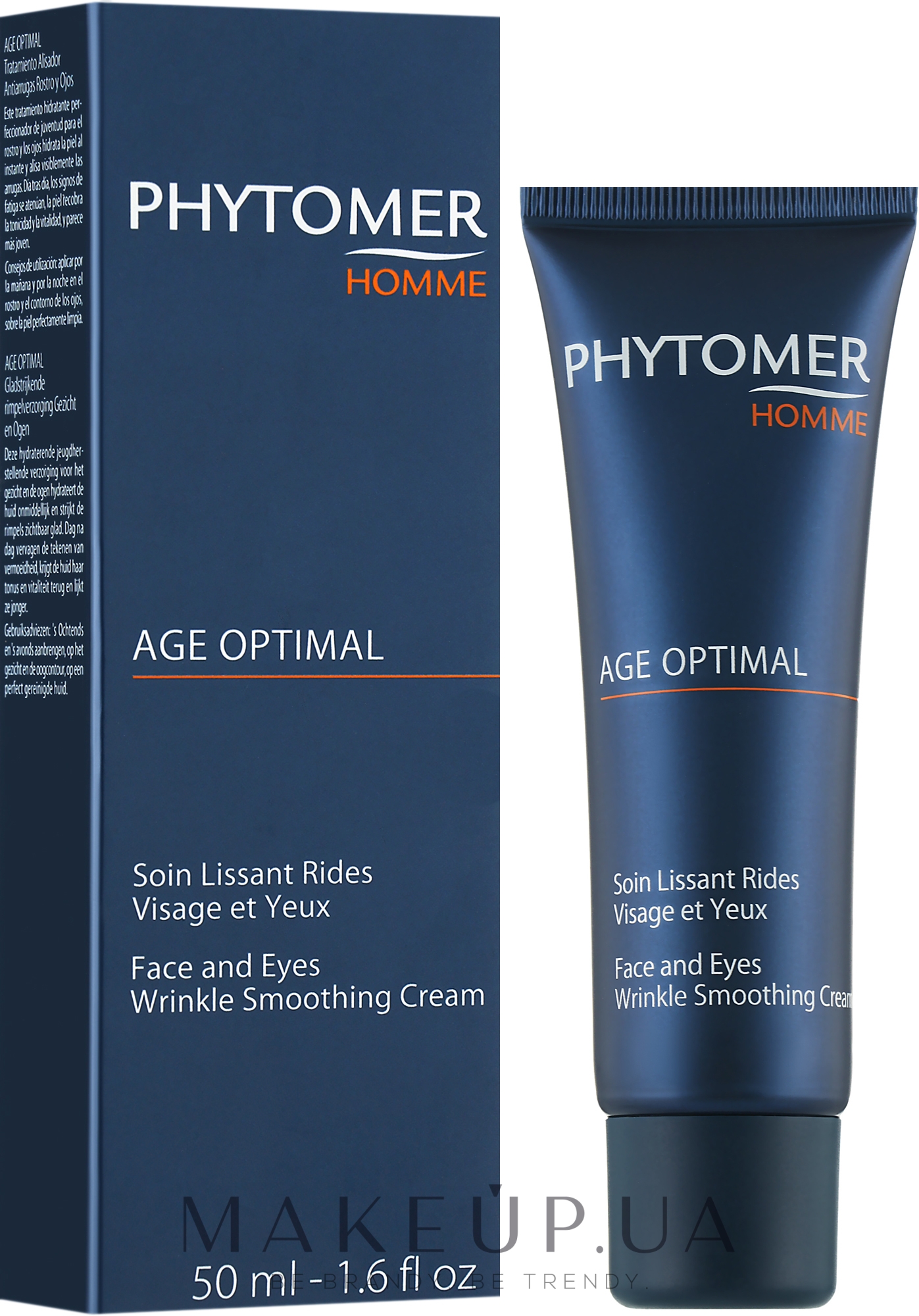 Омолаживающий крем для лица и контура глаз - Phytomer Age Optimal Face and Eyes Wrinkle Smoothing Cream — фото 50ml
