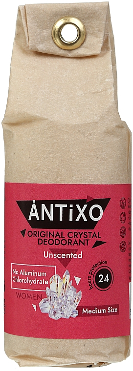 Сольовий дезодорант з кристалічною короною, без запаху, для жінок - Antixo Original Crystal Deodorant — фото N2