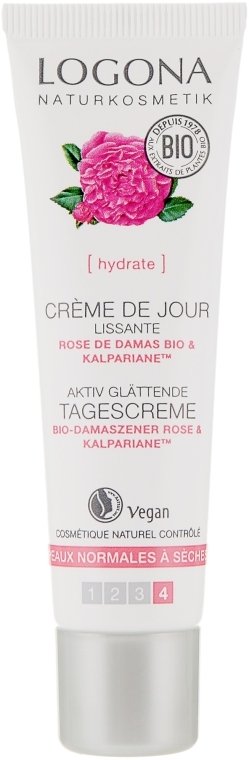 Крем для обличчя денний для сухої шкіри - Logona Facial Care Day Cream Organic Rose