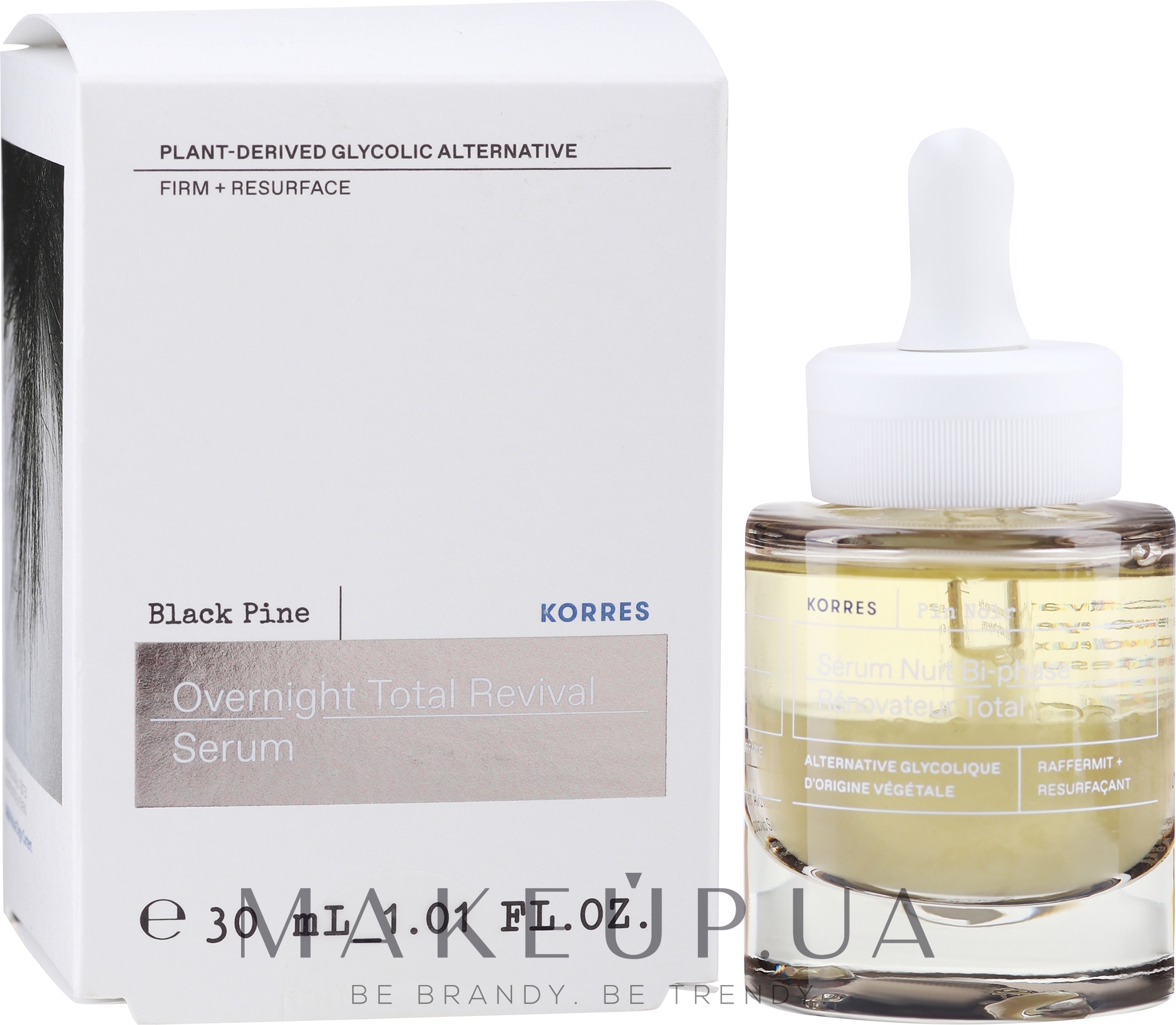 Сыворотка для лица - Korres Black Pine Overnight Total Revival Serum — фото 30ml