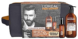 Духи, Парфюмерия, косметика Набор - L'Oreal Paris Men Expert Barber Club (sh/200ml + oil/30ml + pouch)