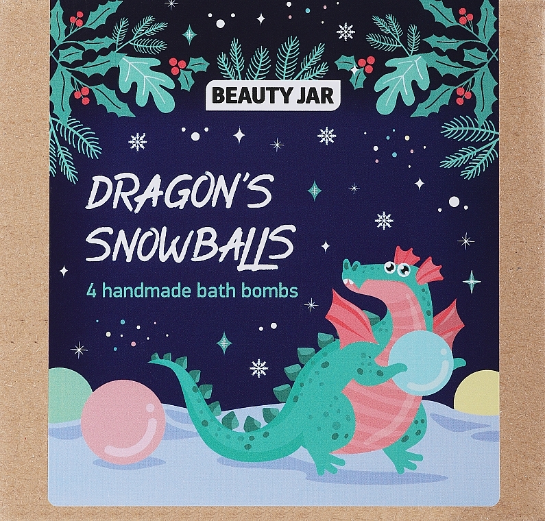 Подарунковий набір бомбочок для ванни - Beauty Jar Dragon's Snowballs (b/bomb/4х130g) — фото N1