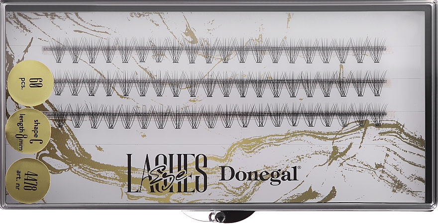 Накладні пучки вій 8 мм, 4478 - Donegal Eyelashes — фото N1