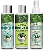 УЦІНКА Набір "Комплекс проти лупи" - Comex Ayurvedic Natural (shm/150ml + balm/150ml + spray/150ml) * — фото N2