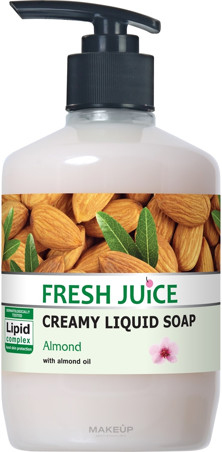 Крем-мыло с увлажняющим молочком "Миндаль" с дозатором - Fresh Juice Almond — фото 460ml