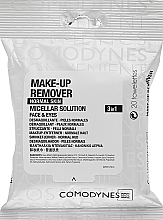ПОДАРОК! Очищающие салфетки для нормальной кожи - Comodynes Make-up Remover Micellar Solution 3in1 — фото N1