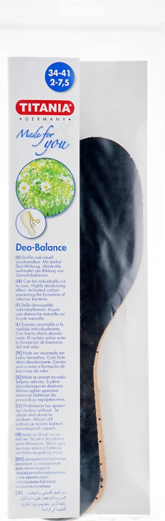 Стельки для обуви дезодорирующие "Deo-Balance", 5363 - Titania 