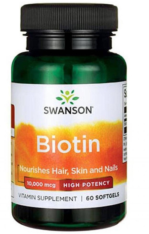 Вітамінна добавка "Біотин" - Swanson Biotin 10000 mcg — фото N1
